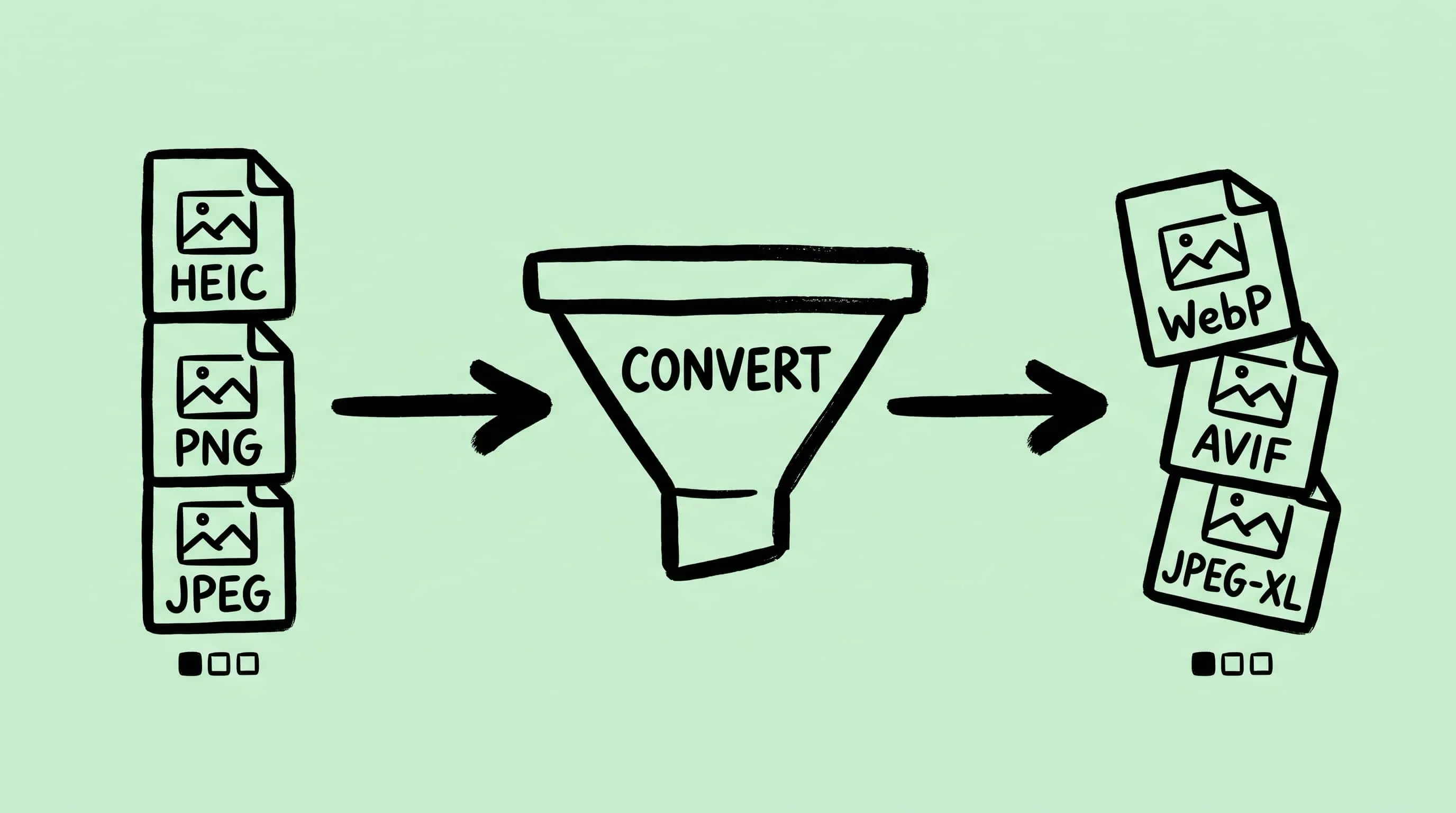 Mac 图片格式转换完整指南 —— 用预览、Automator、sips、Zipic 批量转换 JPEG、PNG、WebP、HEIC、AVIF、JPEG-XL