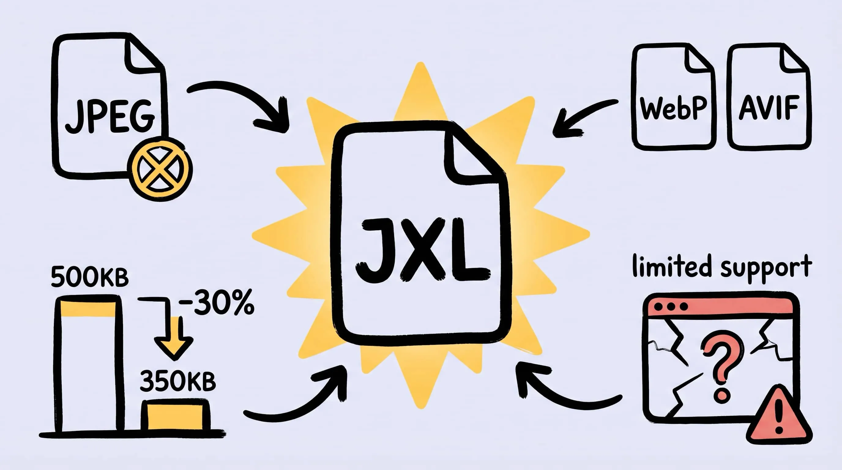 Zipic 在 Mac 上显示保存格式下拉菜单，已选中 JPEG XL (JXL)