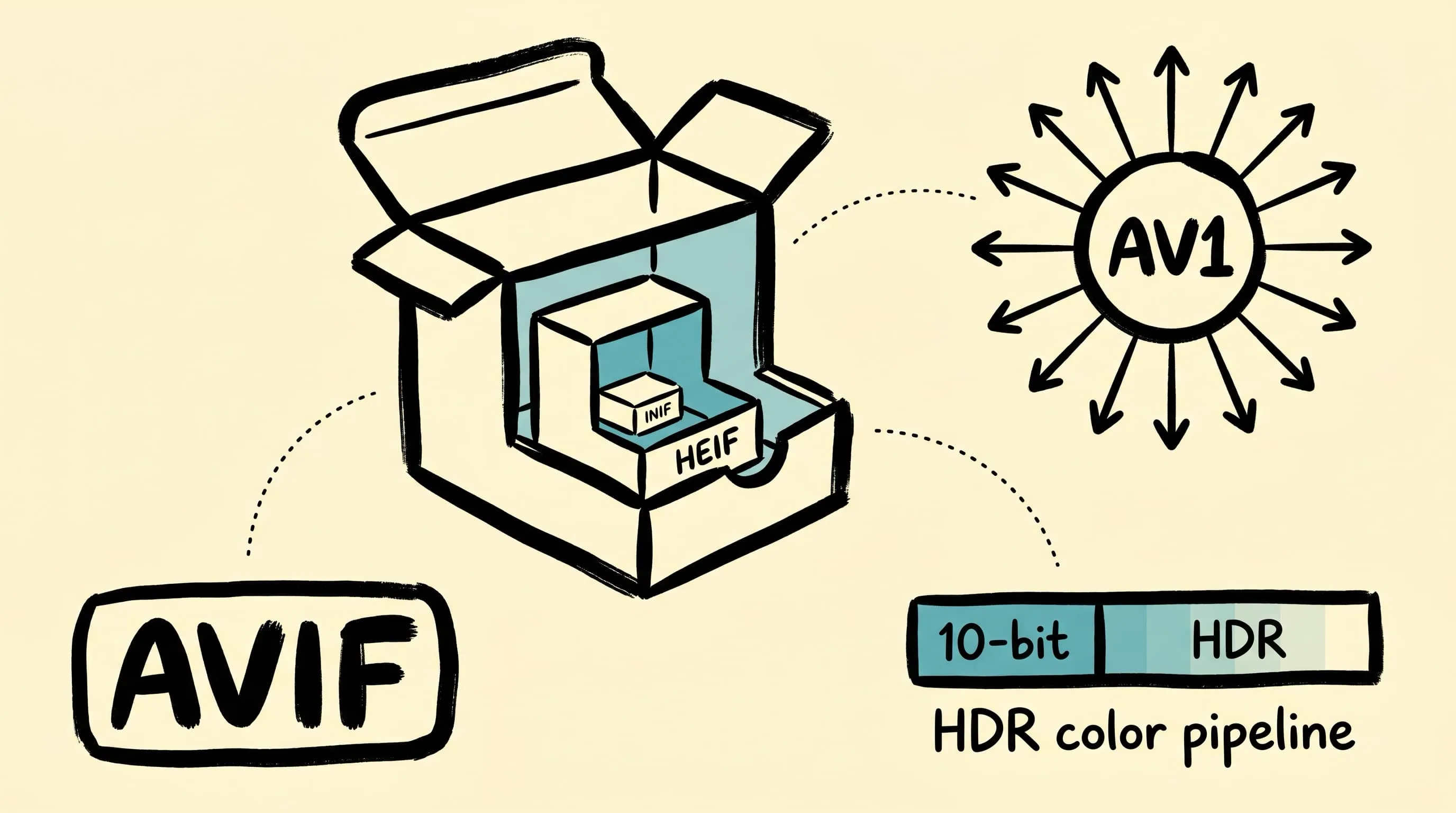 AVIF 是什么？AV1 图片格式的技术解剖 —— HEIF 容器、AV1 帧内编码、HDR、profile、设计取舍