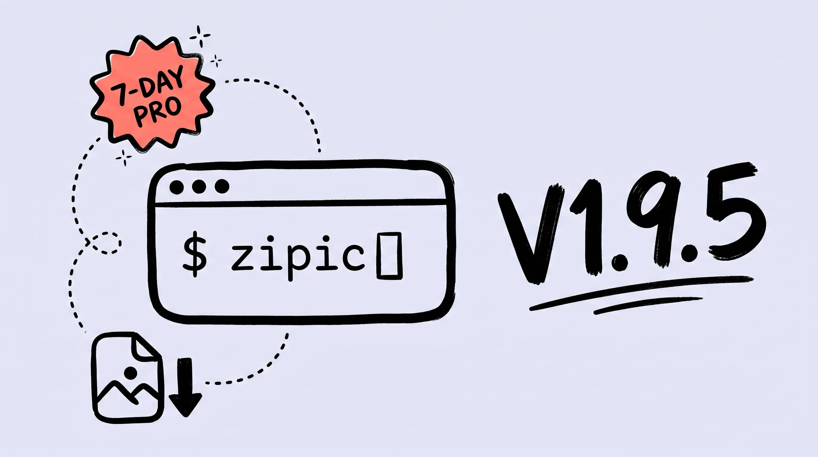 Zipic V1.9.5 发布 —— 7 天 Pro 免费试用与全新 zipic 命令行工具